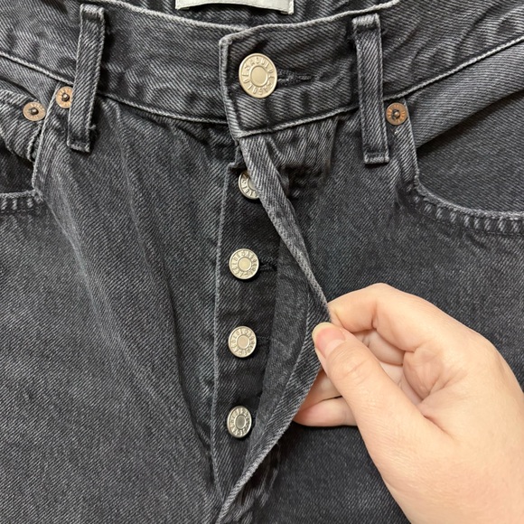 Agolde 90's Mid Rise Loose Jean in Photogram Black Size 26 - Picture 8 of 14